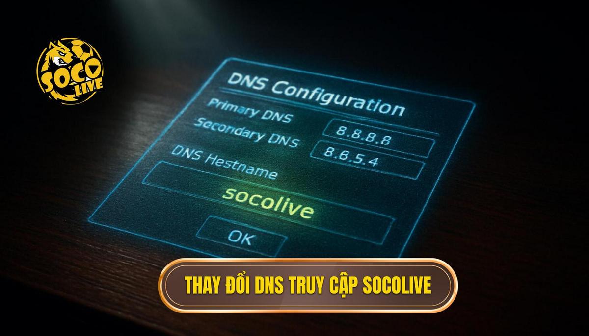 Cách vào Socolive không bị chặn để xem bóng đá trực tiếp mượt mà 2 Giải pháp thay đổi DNS để vào socolive không bị chặn trên máy tính