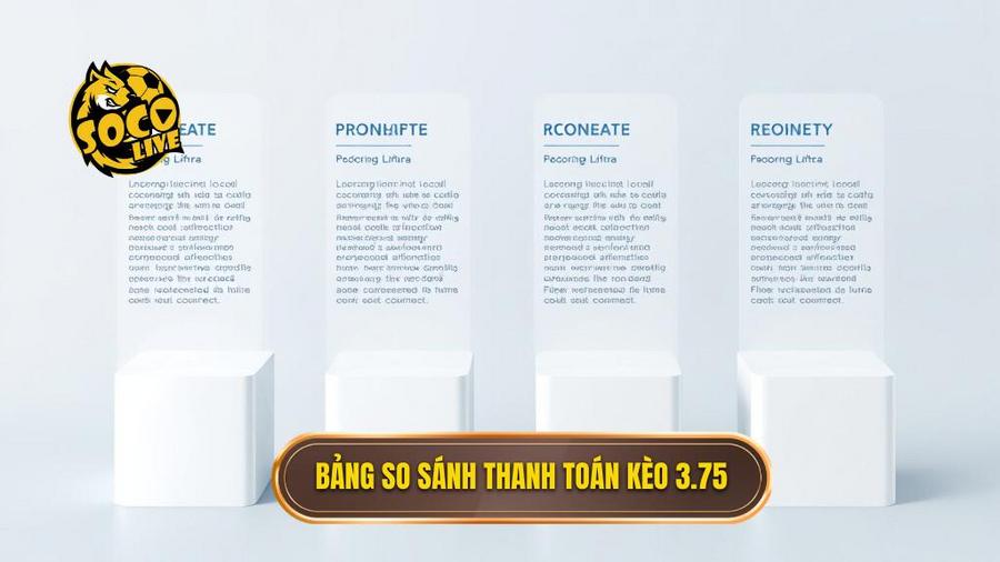 Bảng so sánh thanh toán kèo 3.75